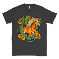 Smoke western horse cactus sunflowers horseshoe Classic Tee - OliviaCreatesArt