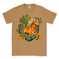 Toasted Coconut western horse cactus sunflowers horseshoe Classic Tee - OliviaCreatesArt