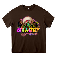 Chocolate Brown baseball granny Heavy Core Tee - OliviaCreatesArt