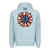Blue Mist Patriotic Sunflower Premium Hoodie - Jasminsmagicworld