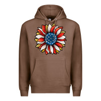 Chestnut Patriotic Sunflower Premium Hoodie - Jasminsmagicworld