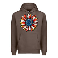 Coffee Patriotic Sunflower Premium Hoodie - Jasminsmagicworld