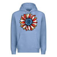 Colony Blue Patriotic Sunflower Premium Hoodie - Jasminsmagicworld