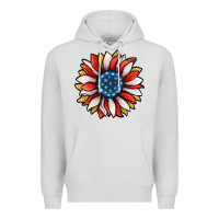 Dove Grey Patriotic Sunflower Premium Hoodie - Jasminsmagicworld