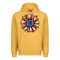 Mustard Patriotic Sunflower Premium Hoodie - Jasminsmagicworld