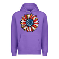 Purple Patriotic Sunflower Premium Hoodie - Jasminsmagicworld
