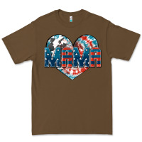Cacao American Mama heart Premium Tee - FaDigitalArtStudio