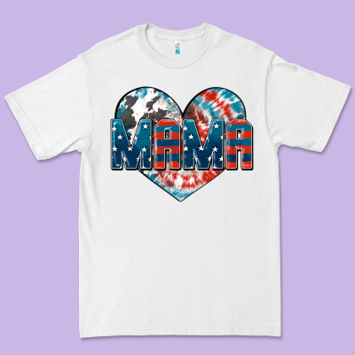 American Mama Heart Premium Tee Designed By Fadigitalartstudio