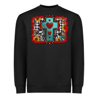 Black Christmas cross with background Heavyweight Sweatshirt - Jasminsmagicworld