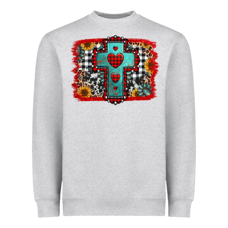 Christmas Cross With Background Heavyweight Sweatshirt by Jasminsmagicworld | Teevron