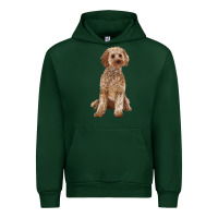 Forest Green cockapoo Urban Hoodie - RanaPortraitStore