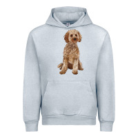 Heather Grey cockapoo Urban Hoodie - RanaPortraitStore
