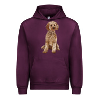 Mauve Wine cockapoo Urban Hoodie - RanaPortraitStore