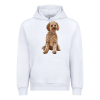 White cockapoo Urban Hoodie - RanaPortraitStore