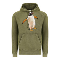 Vintage Olive penguin Vintage Hoodie - LillyAllenDesigns