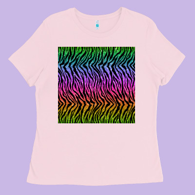 Tiger Glitter Seamless Pattern Ladies Tee Designed By Bundleandbundleshop