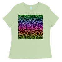 Matcha tiger glitter seamless pattern Ladies Tee - BundleAndBundleShop