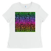 White tiger glitter seamless pattern Ladies Tee - BundleAndBundleShop