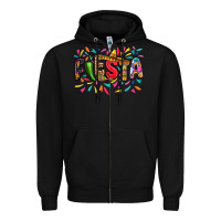 Black Fiesta Zipper Hoodie - RanaPortraitStore