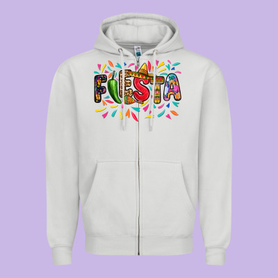 Fiesta Zipper Hoodie Designed By Ranaportraitstore