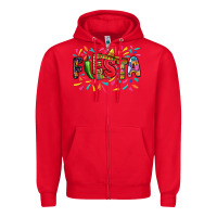 Red Fiesta Zipper Hoodie - RanaPortraitStore
