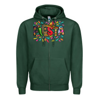 Sports Green Fiesta Zipper Hoodie - RanaPortraitStore