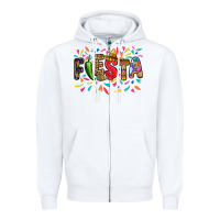 White Fiesta Zipper Hoodie - RanaPortraitStore