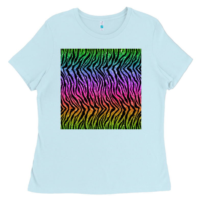 Tiger Glitter Seamless Pattern Ladies Tee by BundleAndBundleShop | Teevron