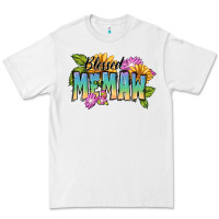 White Blessed memaw Mother's Day Premium Tee - FaDigitalArtStudio