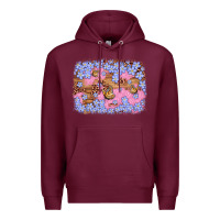 Burgundy easter butterfly leopard background Premium Hoodie - Artiststas