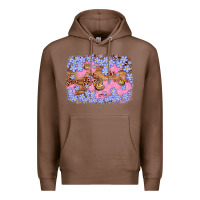 Chestnut easter butterfly leopard background Premium Hoodie - Artiststas