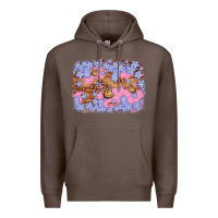 Coffee easter butterfly leopard background Premium Hoodie - Artiststas