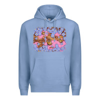 Colony Blue easter butterfly leopard background Premium Hoodie - Artiststas