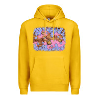Lemon easter butterfly leopard background Premium Hoodie - Artiststas