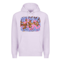 Lilac easter butterfly leopard background Premium Hoodie - Artiststas