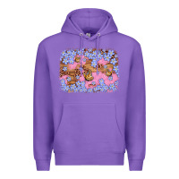 Purple easter butterfly leopard background Premium Hoodie - Artiststas