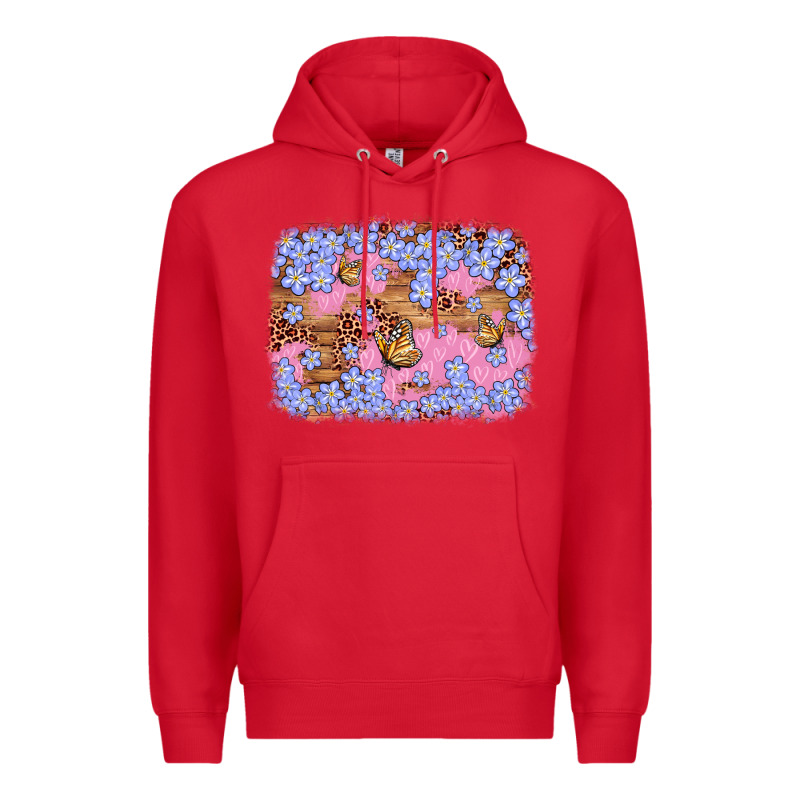 Easter Butterfly Leopard Background Premium Hoodie by Artiststas | Teevron