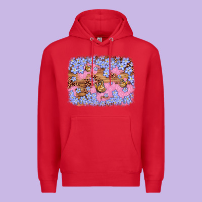 Easter Butterfly Leopard Background Premium Hoodie Designed By Artiststas
