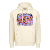 Sandshell easter butterfly leopard background Premium Hoodie - Artiststas