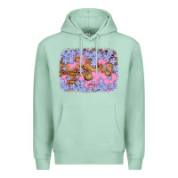 Seafoam easter butterfly leopard background Premium Hoodie - Artiststas