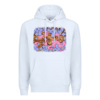 White easter butterfly leopard background Premium Hoodie - Artiststas