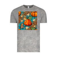 Cloud Rock pumpkin and butterfly seamless pattern Vintage Tee - BundleAndBundleShop