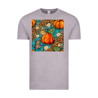 Vintage Zinc pumpkin and butterfly seamless pattern Vintage Tee - BundleAndBundleShop