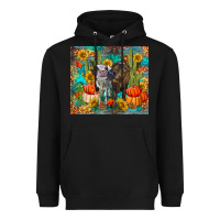 Black fall heifer cows Heavyweight Hoodie - RanaPortraitStore