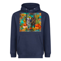 Navy fall heifer cows Heavyweight Hoodie - RanaPortraitStore