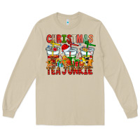 Mushroom Christmas tea junkie Long Sleeve Tee - CowhideDigitalArt