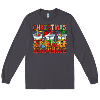 Smoke Christmas tea junkie Long Sleeve Tee - CowhideDigitalArt