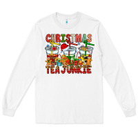 White Christmas tea junkie Long Sleeve Tee - CowhideDigitalArt