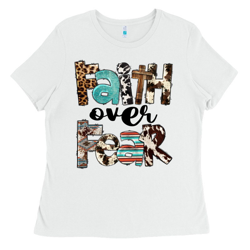 Faith Over Fear Ladies Tee by FaDigitalArtStudio | Teevron
