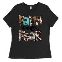 Black Faith Over Fear Ladies Tee - FaDigitalArtStudio